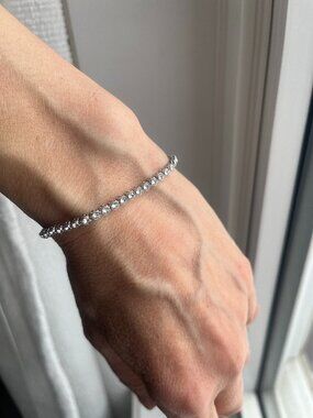 NEW -SWAROVSKI Emily Crystal Tennis Bracelet - Rhodium Plated - 6.75"